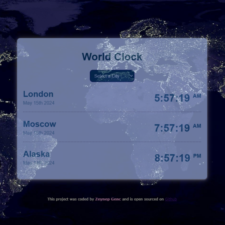 world clock preview